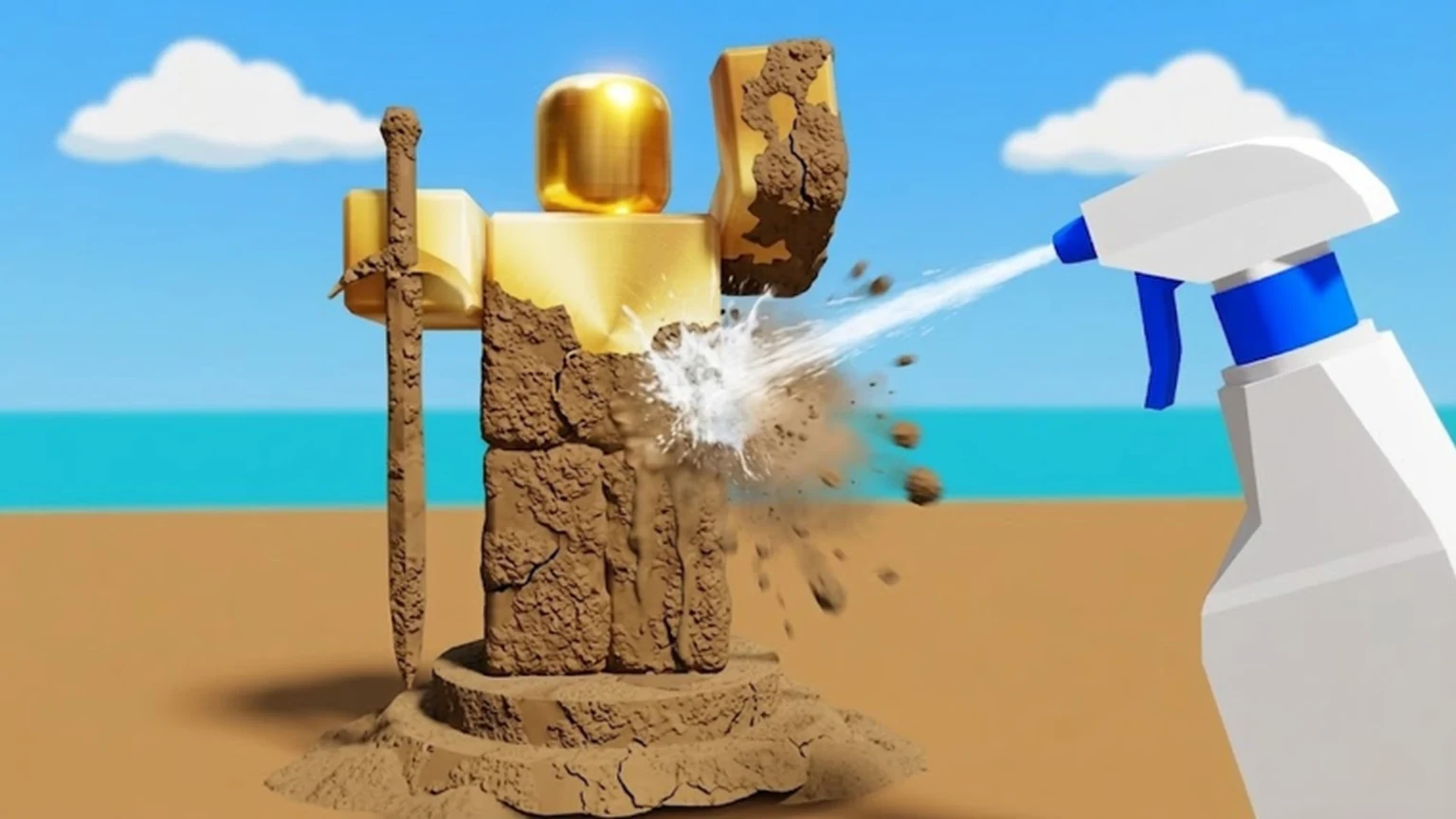Official Dig & Clean artwork showing the treasure-cleaning theme